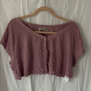 Urban Outfitters Dusty Pink Button-Up Blouse